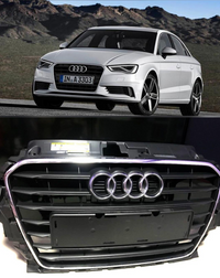 Show grill Compatible With Audi A3(2014-16) AMG Black Chrome