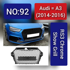 Show grill Compatible With Audi A3(2014-16) RS3 Chrome