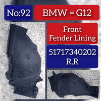 Rear Right Fender Liner 51717340202 Compatible With BMW 7 Series G11 G12 Tag-FE-92