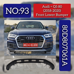 Front Lower Bumper 80D807061A Compatible With AUDI Q5 (FYB, FYG) - (2018-2020) Tag No.93