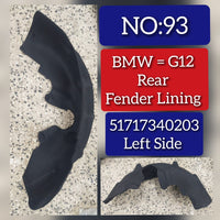 Rear Left Fender Liner 51717340203 Compatible With BMW 7 Series G11 G12 Tag-FE-93