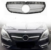 Diamond Silver Chrome Show Grill Compatible With Mercedes Benz B-Class W246 (2015-2019) Tag 45