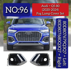 Fog Lamp Cover Left 80D807679Q3Q7 & Right 80D807680Q3Q7 Compatible With Audi Q5 80 (2020-2024) Tag No.96