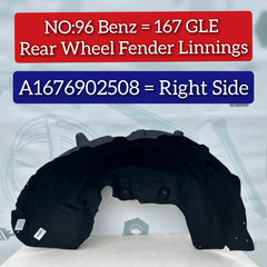 Rear Right Fender Liner 1676902508 Compatible With Mercedes-Benz GLE-Class W167