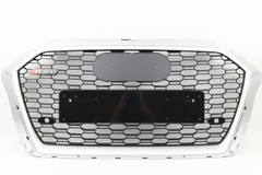 Show Grill Compatible With Audi A3(2017-2020) RS3 Silver Chrome (2 Lines) Tag No.97