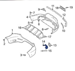 Rear Bumper Bracket Left 2538852406 & Right 2538852706 Compatible With Mercedes-Benz GLC-CLASS W253 (2020-2022) Tag No.996