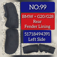 Rear Wheel Fender Liner Left 51718494391 & Right 51718494392 Compatible With BMW 3 Series G20 G28 (2020) Tag No.99,100