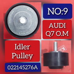 Belt Idler Pulley 022145276A 95510227600 Compatible with AUDI Q7 (4LB) & PORSCHE CAYENNE (9PA) & VW PHAETON (3D1, 3D2, 3D3, 3D4, 3D6, 3D7, 3D8, 3D9) Tag no :9
