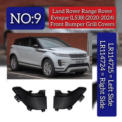 Front Bumper Grill Covers Right LR114724 & Left LR114725 Compatible With Land Rover Range Rover Evoque - L538 (2020-2024) Tag No.9