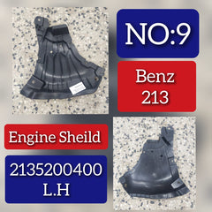 Front Left Bumper Bracket Lower Center Splash Shield 2135200400 Compatible With MERCEDES-BENZ E-CLASS (W213) (2016-2019) Tag No.9