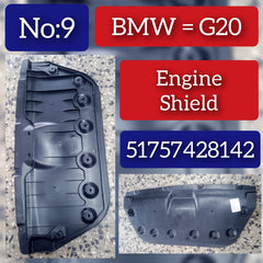 Engine Splash Guard 51757428142 Compatible with BMW 3 Series G20 Tag No.9