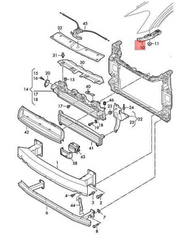 Front Bumper Bracket Right 4K0807284 & Left 4K0807283 Compatible With Audi A6 4K (2018-2022) No:- 72