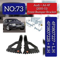 Front Bumper Bracket Right 4F0807228 & Left 4F0807227 Compatible With Audi A6 4F (2005-2011) No:- 73