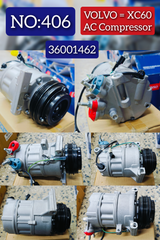 AC Compressor 36001462 & 31315453 & 31332386 & 31366155 & P31315453 Compatible With VOLVO S60 II (134) & S80 II (124) & XC60 I SUV (156) & XC60 I VAN (156) Tag.406