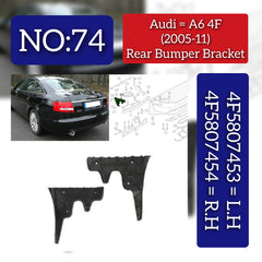 Rear Bumper Bracket Headlight Left 4F5807453 Right 4F5807454 Compatible With Audi A6 4F (2005-2011)