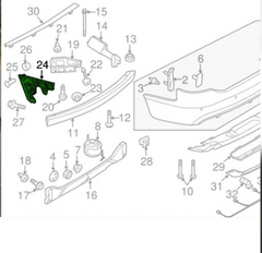 Rear Bumper Bracket Headlight Left 4F5807453 Right 4F5807454 Compatible With Audi A6 4F (2005-2011)