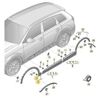 Front Right Wheel Arch (EYEBROW) 4M0853718J Compatible With AUDI Q7 4M (2016-2020) Tag No.90