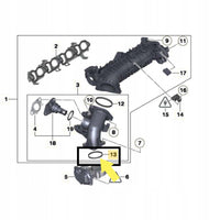 Engine Intake Manifold Packing (Exhaust Gasket) 529.970 11617801943 Compatible With BMW Gran Coupe (F06) 7-SERIES (F01, F02, F03, F04) X3 (F25) X5 (E70) X5 (F15, F85) X6 (E71, E72) X6 (F16, F86)
