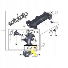 Engine Intake Manifold Packing (Exhaust Gasket) 529.970 11617801943 Compatible With BMW Gran Coupe (F06) 7-SERIES (F01, F02, F03, F04) X3 (F25) X5 (E70) X5 (F15, F85) X6 (E71, E72) X6 (F16, F86)