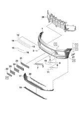 Front Bumper Chrome Left 9Y0807877 Right 9Y0807878 Compatible With PORSCHE CAYENNE (2020)
