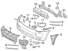 Front Bumper Adjustment Bracket Left 95850587900 Right 95850588000 Compatible With Porsche Cayenne 2011 Tag No.208