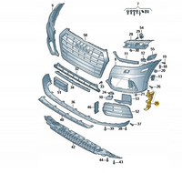 Front Bumper Bracket Left 80D807283A & Right 80D807284A Compatible With AUDI Q5 (2018-2020) Tag No.163