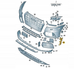 Front Bumper Bracket Left 80D807283A & Right 80D807284A Compatible With AUDI Q5 (2018-2020) Tag No.163