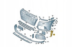 Front Bumper Brackets Left 80D807277 & Right 80D807278 Compatible With Audi Q5 (2018-2020) Tag No.176