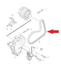 Belt 6PK1180 Compatible With VOLVO S60 II (134) & S90 II (234) & V90 II Estate (235) Tag-BEL-23