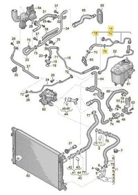 Radiator Overflow Pipe 8W0121081AN Compatible With AUDI A4 B9 (8W2, 8WC) | A4 / S4