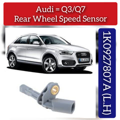 Rear Left ABS Wheel Speed Sensor Grey 1K0927807A WHT003859A WHT003859B 1K0927807 WHT003859 Compatible With AUDI Q3 8UB, 8UG