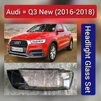 Front Headlight Glass Compatible with Audi Q3 (New) 2016-2018.