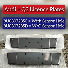 Licence Plates With Sensor Hole 8U0807285C 8U0807285C1QP W/O Sensor Hole 8U0807285D Compatible With Audi (Q3)