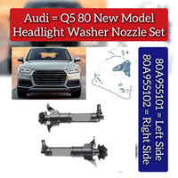 Headlight Washer Nozzle Set Left 80A955101 80D955101 Right 80A955102 80D955102 Compatible With AUDI Q5 (FYB, FYG)