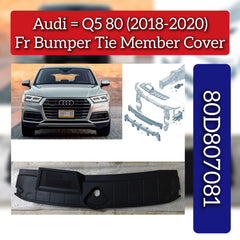 Front Bumper Tie Member Cover 80D807081 Compatible With Audi Q5 (2018-2020)