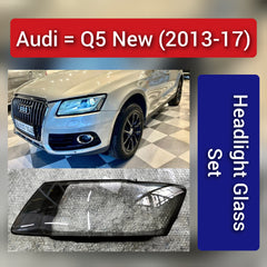 Front Headlight Glass Compatible with Audi Q5 2013 - 2017.