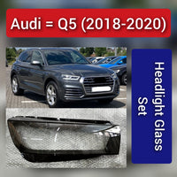 Front Headlight Glass Compatible With Audi Q5 (2018-20)