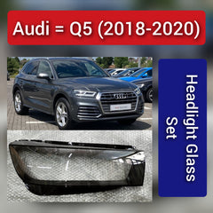 Front Headlight Glass Compatible with AudiQ5-2018-20.