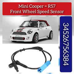 Front Left/Right ABS Wheel Speed Sensor 34526756384 Compatible With MINI R57