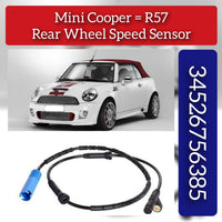 Rear Left/Right ABS Wheel Speed Sensor 34526756385 Compatible With MINI R57