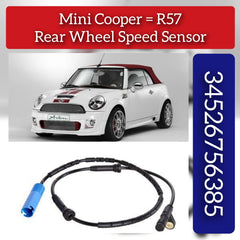 Rear Left/Right ABS Wheel Speed Sensor 34526756385 Compatible With MINI R57