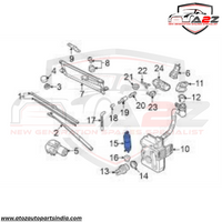 Windshield Washer Pump 1K6955651 1K6955651 Compatible With AUDI A3 A4 A6 A8 Q3 Q5 Q7 & VOLKSWAGEN POLO