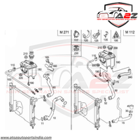 Radiator Hose Pipe 2035015582 Compatible with MERCEDES-BENZ C-CLASS W203 Tag-H-72