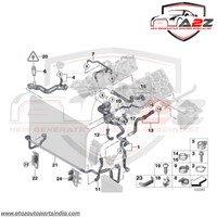 Coolant Hose Pipe 17127575430 Compatible With BMW 7 (F01, F02, F03, F04) Tag No.198