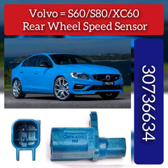 Rear Left/Right ABS Wheel Speed Sensor 30736634 30736895 31423573 31274612 31423573 32373145 30793635 Compatible With VOLVO S60 II (134) & S80 II (124) & XC60 I SUV (156)