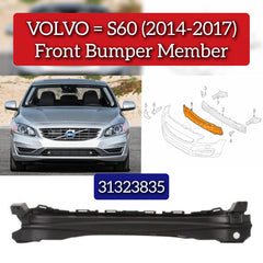 Front Bumper Member 31323835 Compatible With VOLVO S60 (2014-2017)