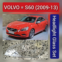 Front Headlight Glass Compatible with VOLVO S60 2009 - 2013.