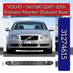 Radiator Member 31274615 31368100 Compatible With VOLVO S60/S80 (2007-2016)