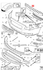 Front Bumper Foam 30698551 30796012 Compatible With VOLVO S80 (2006-2011)
