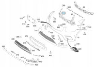 Front Bumper Support Center 2538850065 Compatible With MERCEDES-BENZ GLC X253 2016-2019 Tag No.982